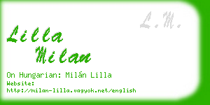 lilla milan business card