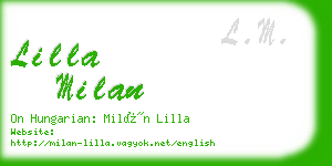 lilla milan business card